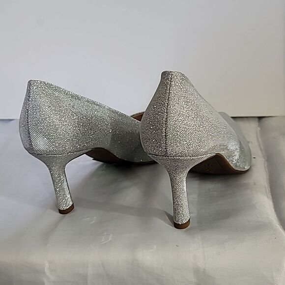 Paul Green Beth Pointed Toe Pump In Silver Sparkle New without box - Picture 5 of 10